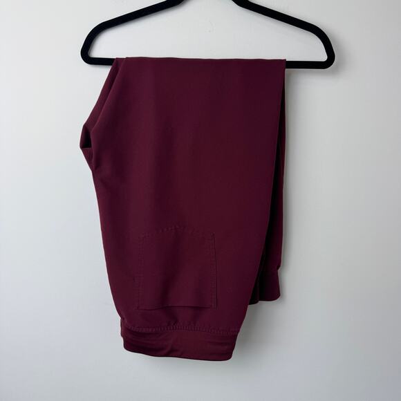 Figs Zamora Jogger Scrub Pants Size XL Burgundy - Picture 1 of 9